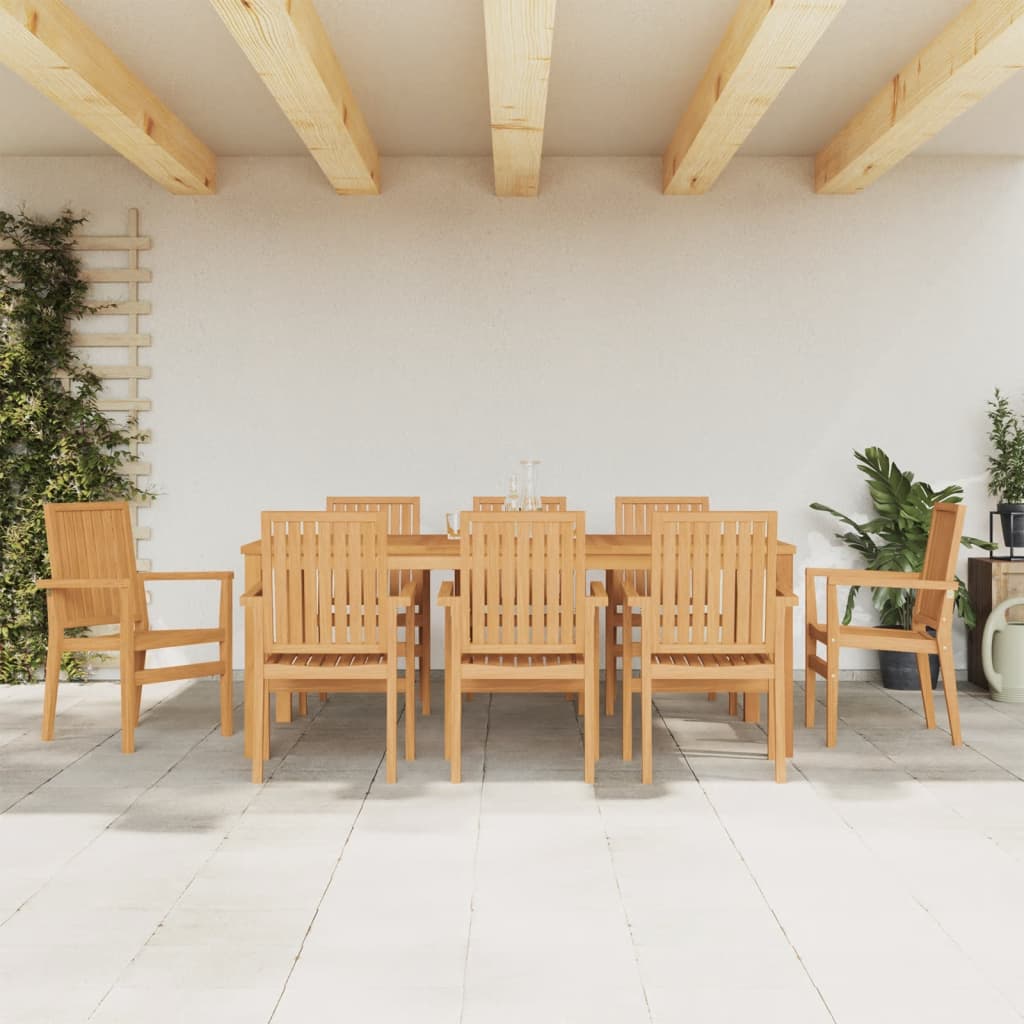 9-delige Tuinset massief teakhout is nu te koop bij PeponiXL, paradijselijk wonen!