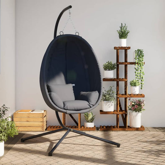 Hangende Egg Chair met standaard antraciet stof en staal is nu te koop bij PeponiXL, paradijselijk wonen!