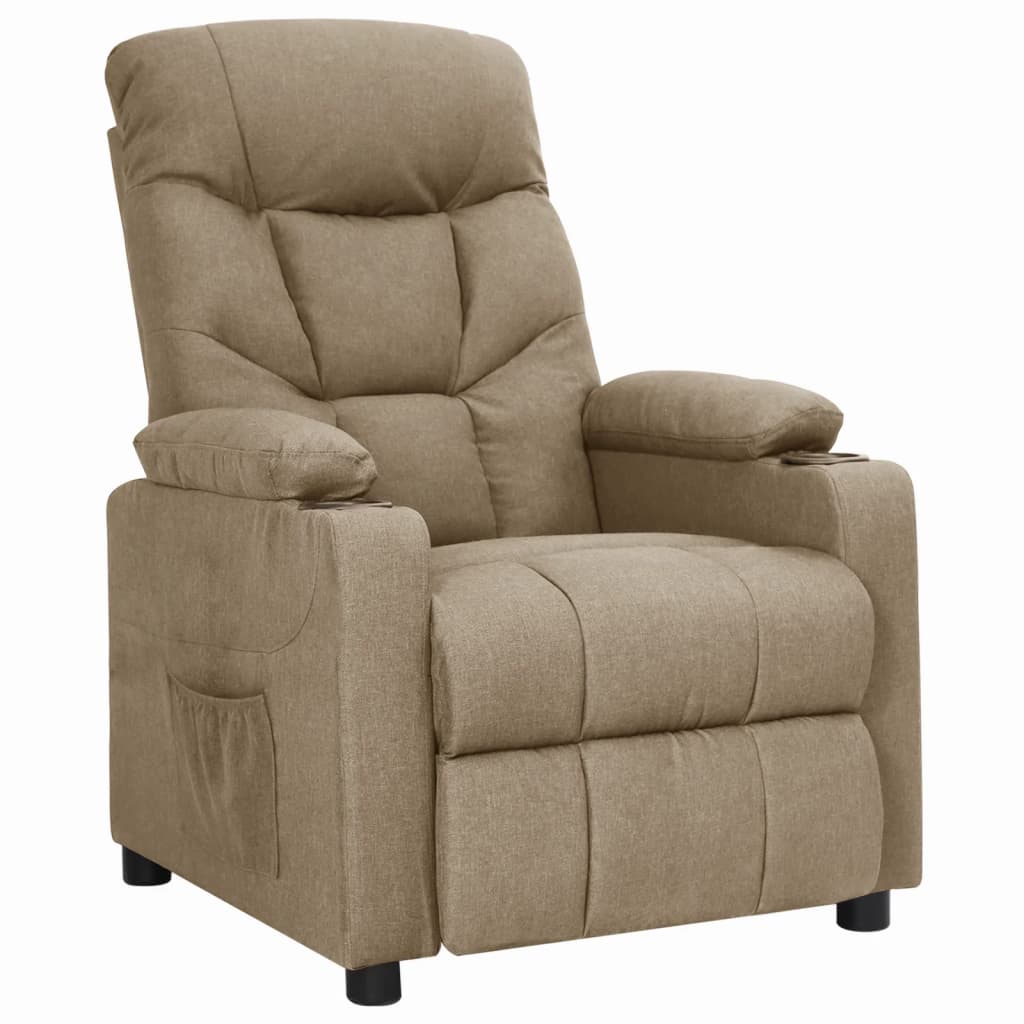 Fauteuil verstelbaar stof taupe is nu te koop bij PeponiXL, paradijselijk wonen!