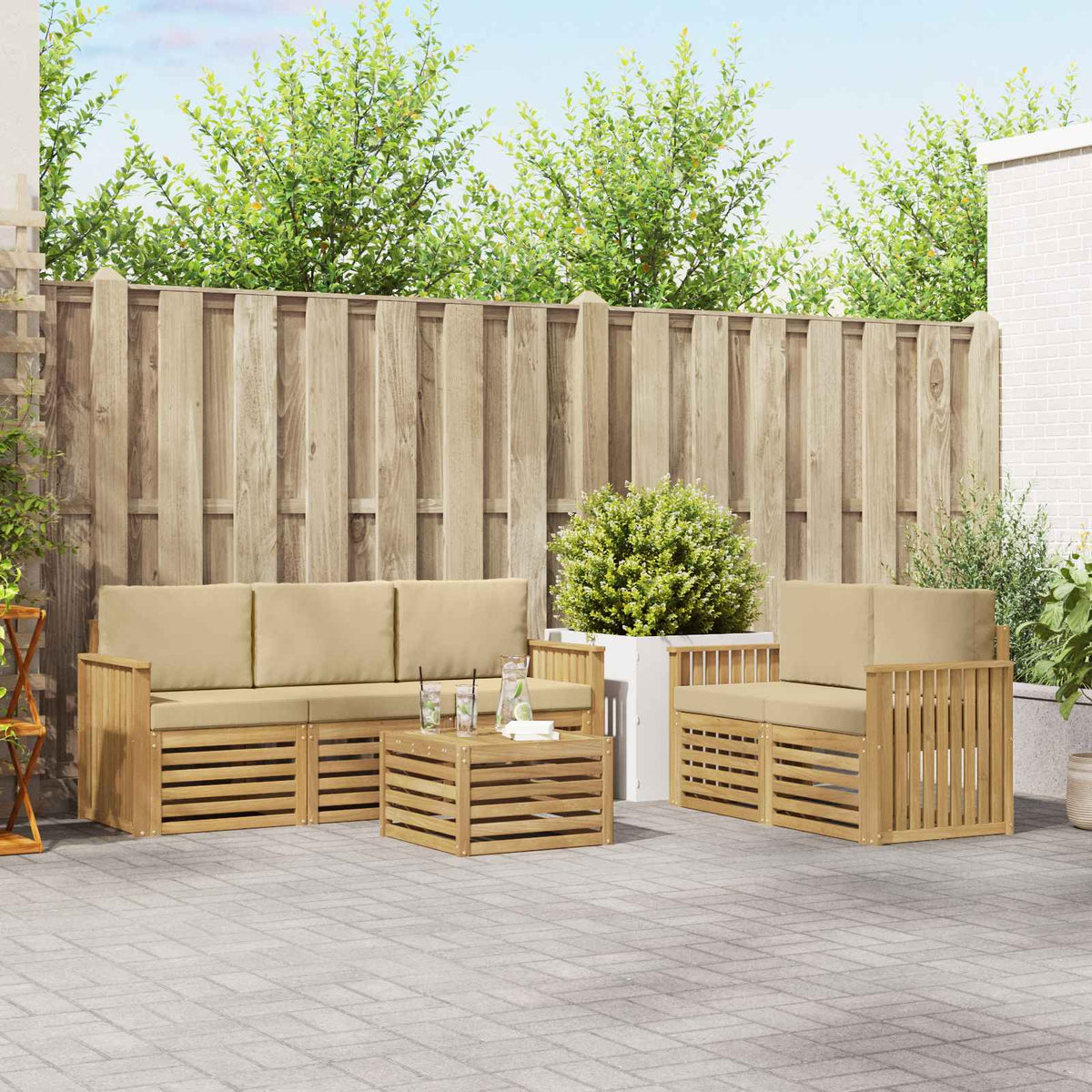 Sofa-Sets Massief Acaciahout is nu te koop bij PeponiXL, paradijselijk wonen!