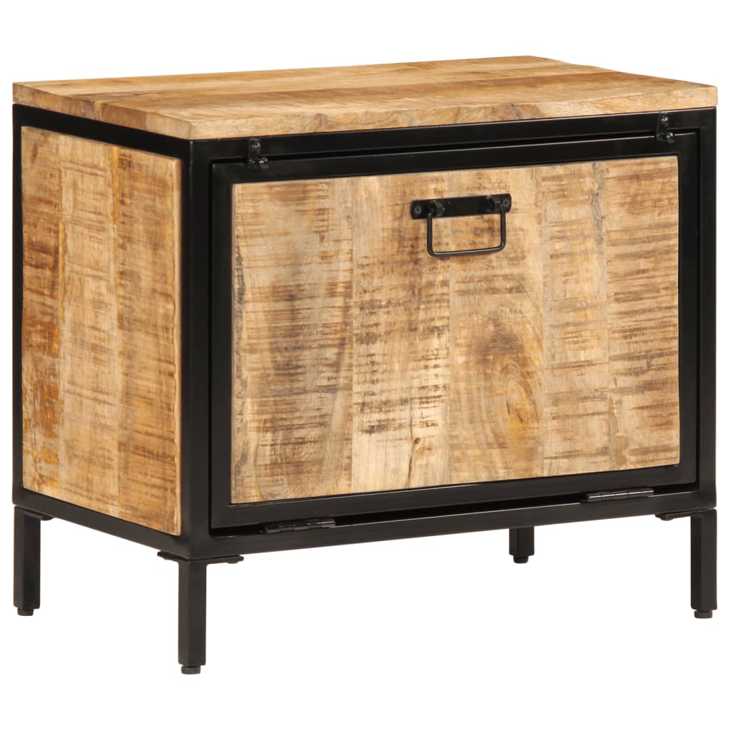Schoenenkast 60x35x53 cm massief ruw mangohout is nu te koop bij PeponiXL, paradijselijk wonen!