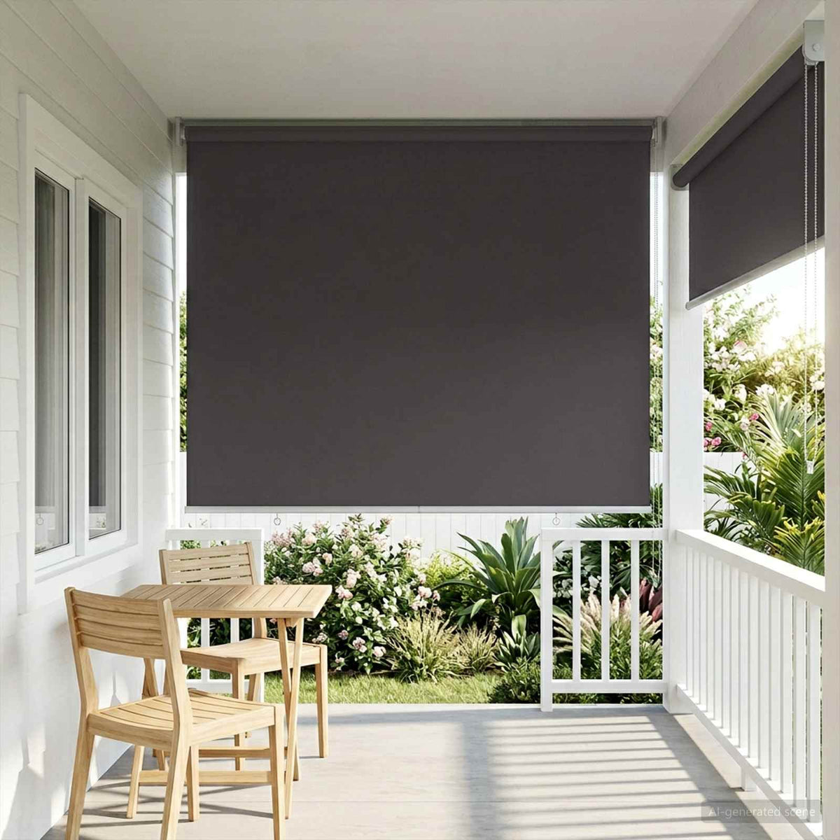 Buitenrolgordijn UV-bescherming Antracietkleurig Polyester is nu te koop bij PeponiXL, paradijselijk wonen!
