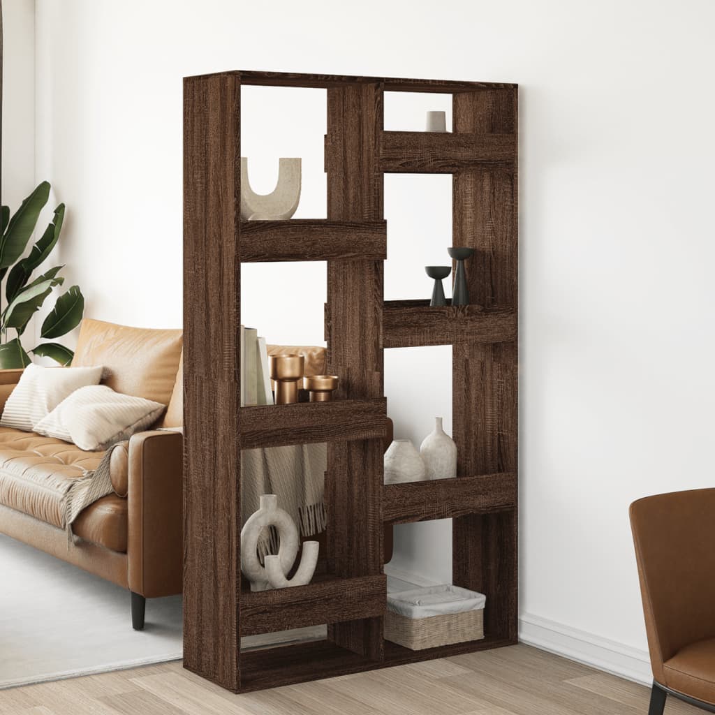 Kamerscherm 100x33x175 cm bewerkt hout bruin eikenkleurig is nu te koop bij PeponiXL, paradijselijk wonen!