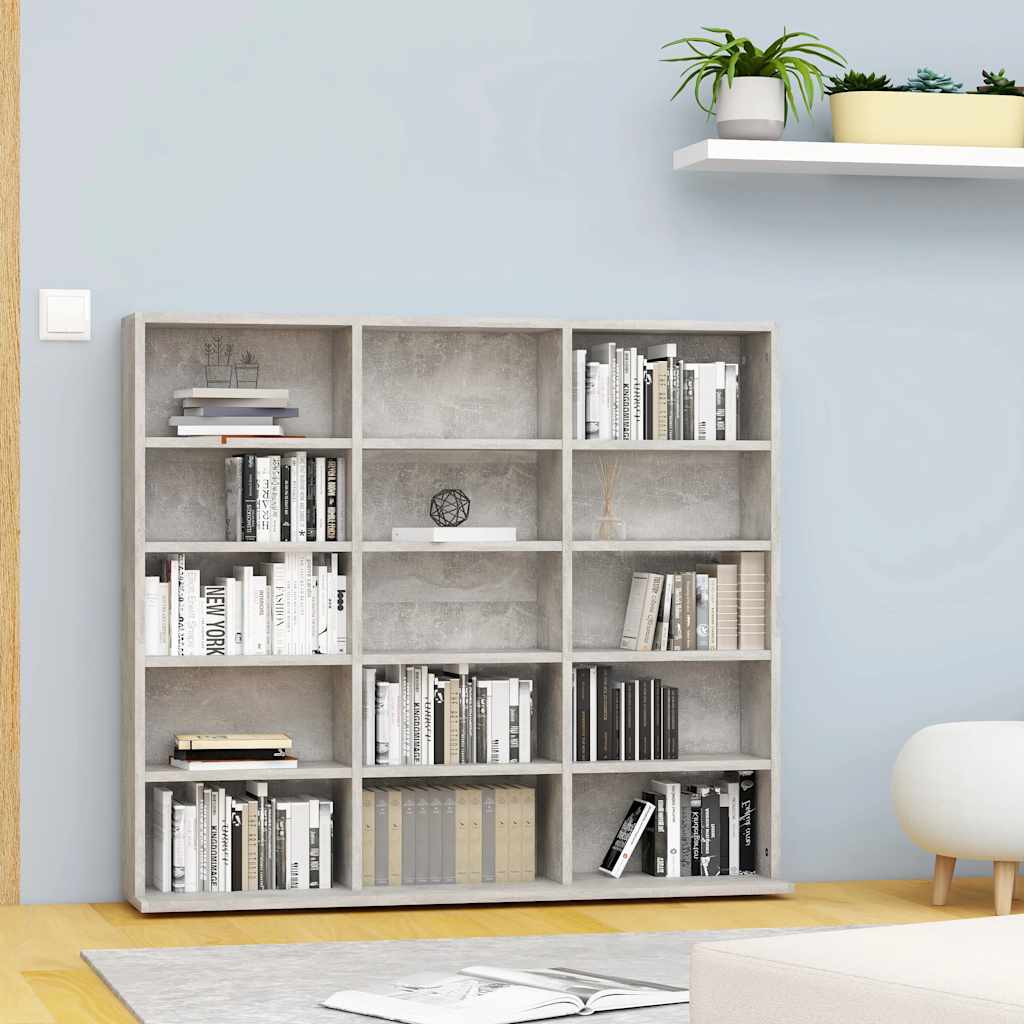 Cd-kast 100x23x89,5 cm bewerkt hout betongrijs is nu te koop bij PeponiXL, paradijselijk wonen!