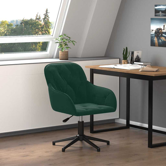 Kantoorstoel draaibaar fluweel donkergroen is nu te koop bij PeponiXL, paradijselijk wonen!