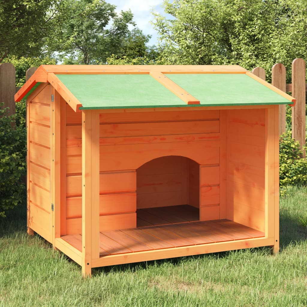 Hondenhok 96x87x80,5 cm massief grenenhout bruin is nu te koop bij PeponiXL, paradijselijk wonen!