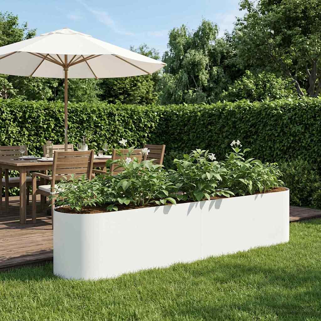 Verhoogd Tuinbed Wit 200 x 40 x 40 cm is nu te koop bij PeponiXL, paradijselijk wonen!