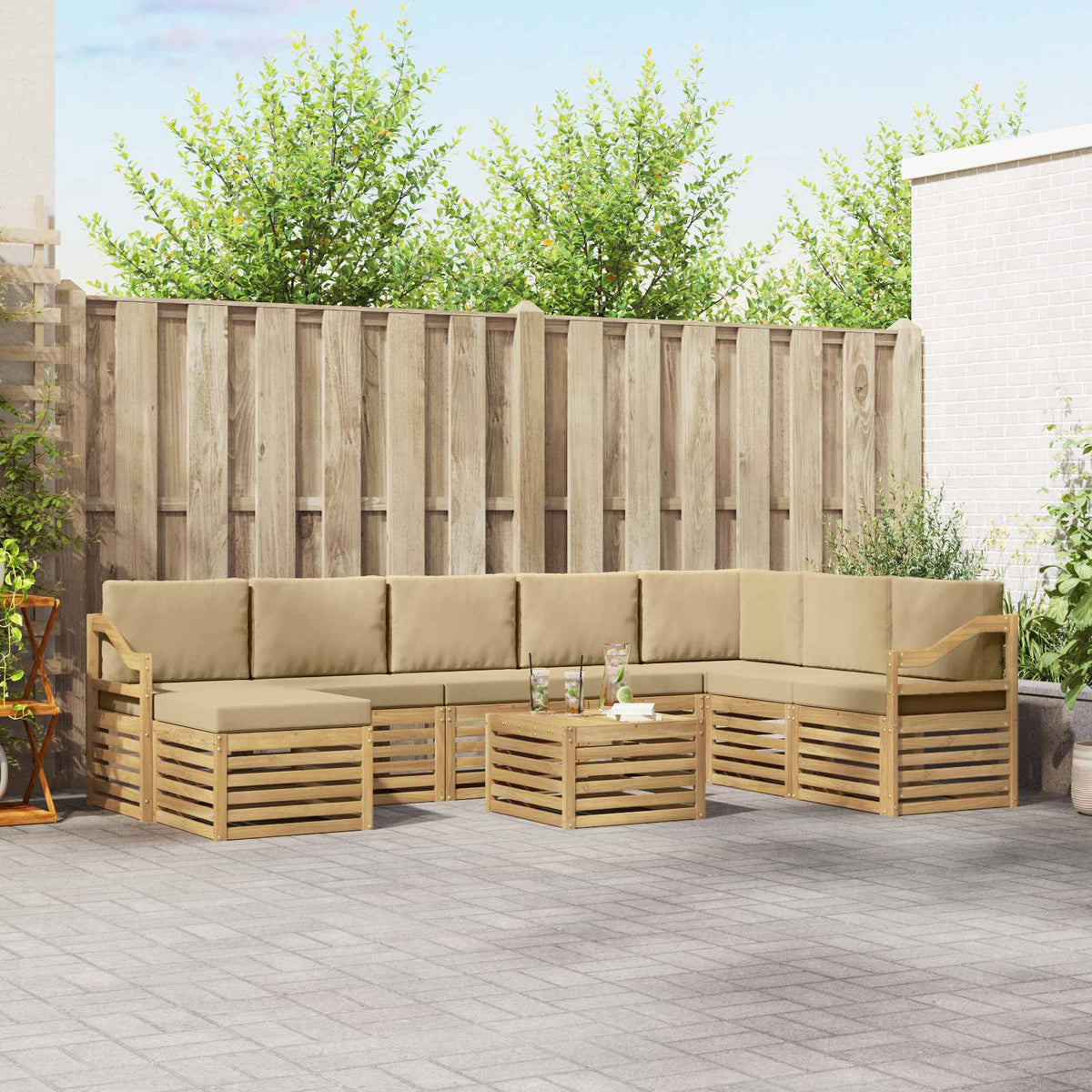 Sofa-Sets Massief Acaciahout is nu te koop bij PeponiXL, paradijselijk wonen!
