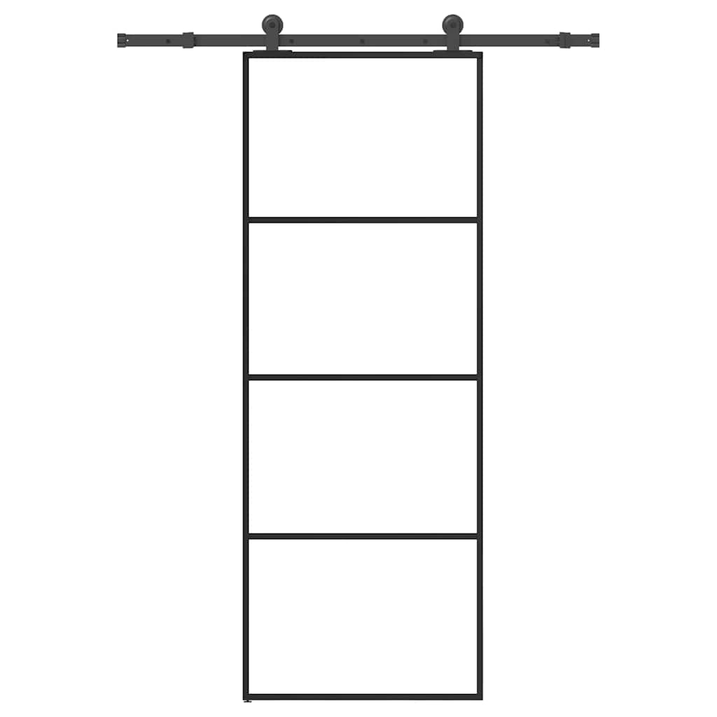 Schuifdeur met beslag 76x205 cm ESG-glas en aluminium is nu te koop bij PeponiXL, paradijselijk wonen!