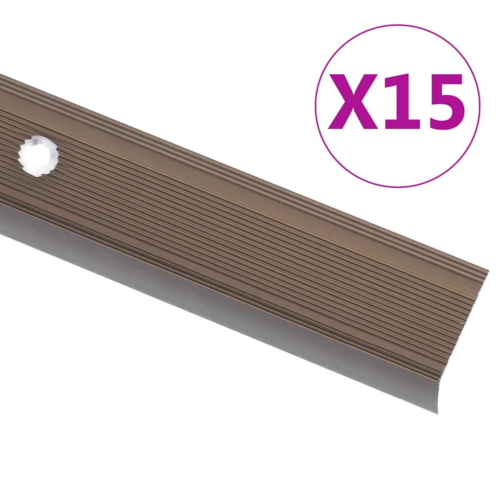 Trapneuzen L-vormig 15 st 90 cm aluminium bruin is nu te koop bij PeponiXL, paradijselijk wonen!