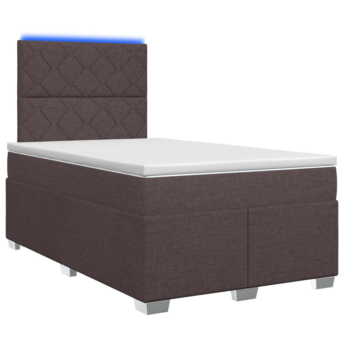 Boxspringbed met matras Donkerbruin 120 x 200 cm Stof is nu te koop bij PeponiXL, paradijselijk wonen!