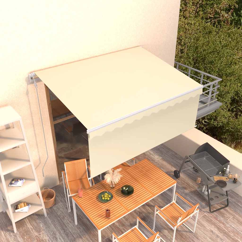 Luifel automatisch uittrekbaar met rolgordijn 3x2,5 m crème is nu te koop bij PeponiXL, paradijselijk wonen!