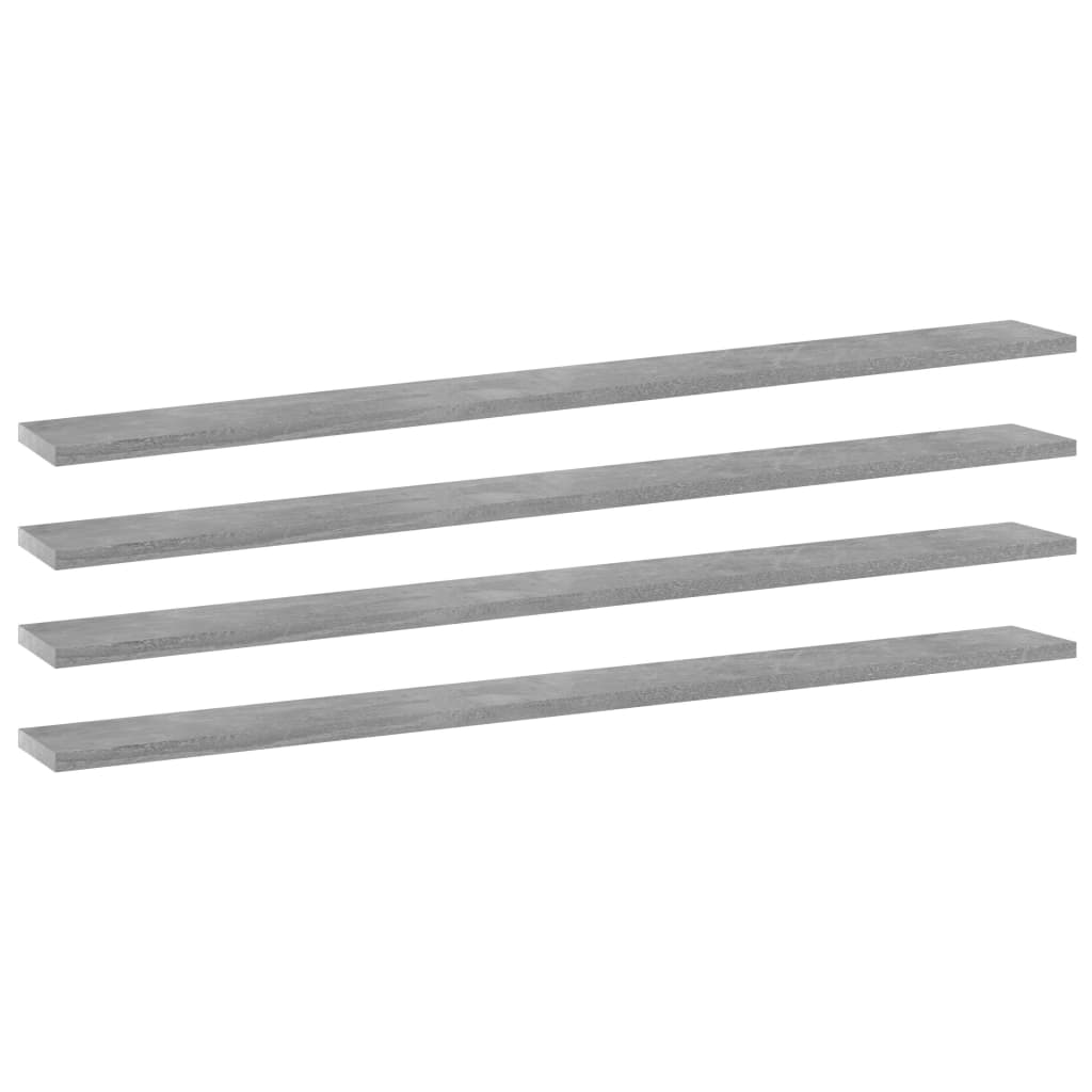Wandschappen 4 st 100x10x1,5 cm bewerkt hout betongrijs is nu te koop bij PeponiXL, paradijselijk wonen!