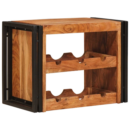 Wijnrek Bruin 60 x 45 x 33 cm Massief Acaciahout is nu te koop bij PeponiXL, paradijselijk wonen!