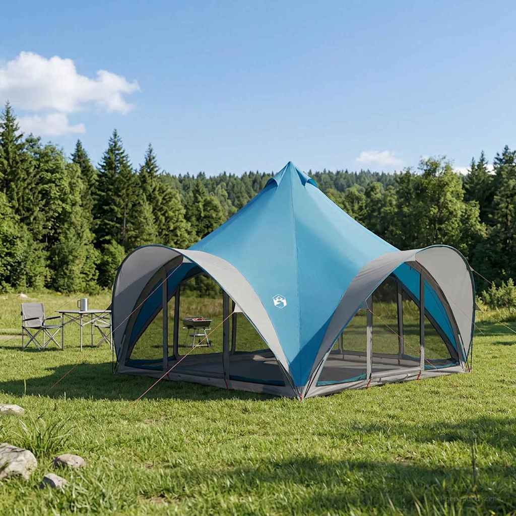 Tipi Tent met dak Blauw 6-persoons Polyester en staal is nu te koop bij PeponiXL, paradijselijk wonen!