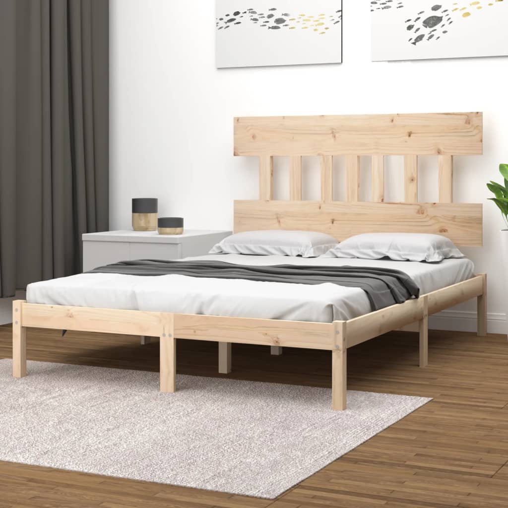Bedframe massief hout 140x200 cm is nu te koop bij PeponiXL, paradijselijk wonen!
