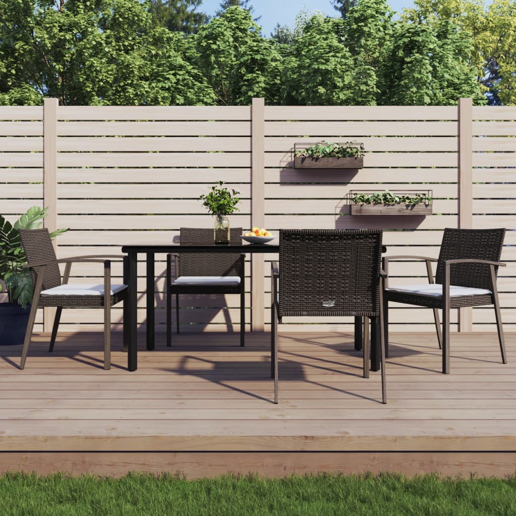 5-delige Tuinset met kussens poly rattan en staal is nu te koop bij PeponiXL, paradijselijk wonen!