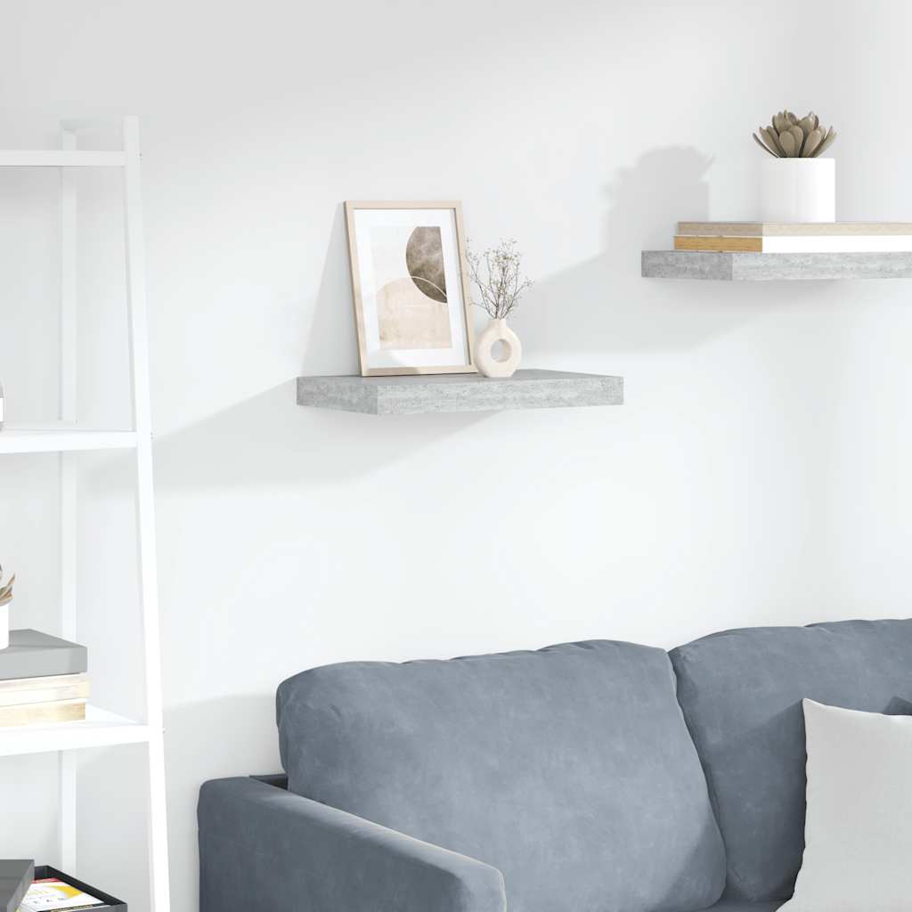Wandschap zwevend 40x23,5x3,8 cm MDF betongrijs is nu te koop bij PeponiXL, paradijselijk wonen!