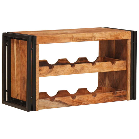 Wijnrek Bruin 80 x 45 x 33 cm Massief Acaciahout is nu te koop bij PeponiXL, paradijselijk wonen!