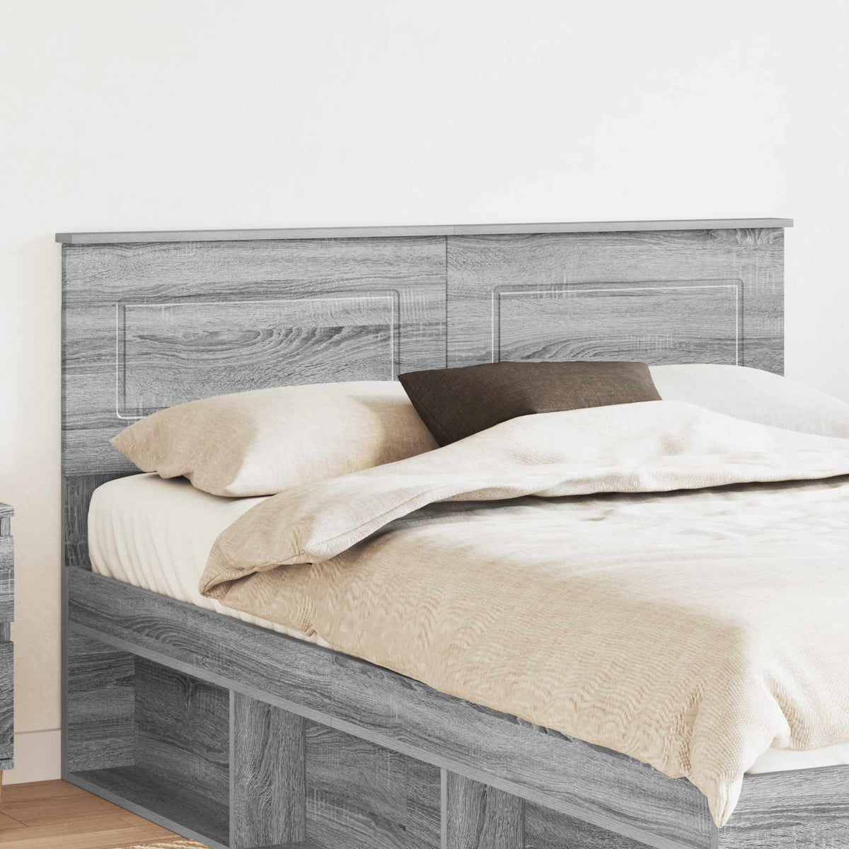 Hoofdbord Grijs Sonoma Bewerkt hout is nu te koop bij PeponiXL, paradijselijk wonen!