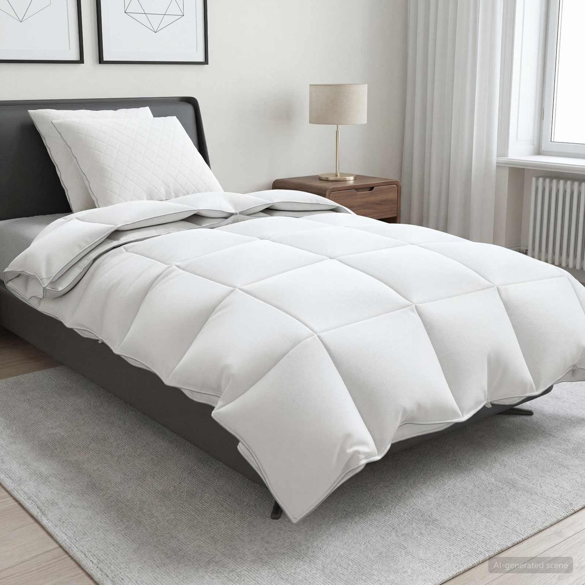 90% ganzen dons dekbedset FULDA 3 st 155 x 220 cm 310 GSM Wit is nu te koop bij PeponiXL, paradijselijk wonen!