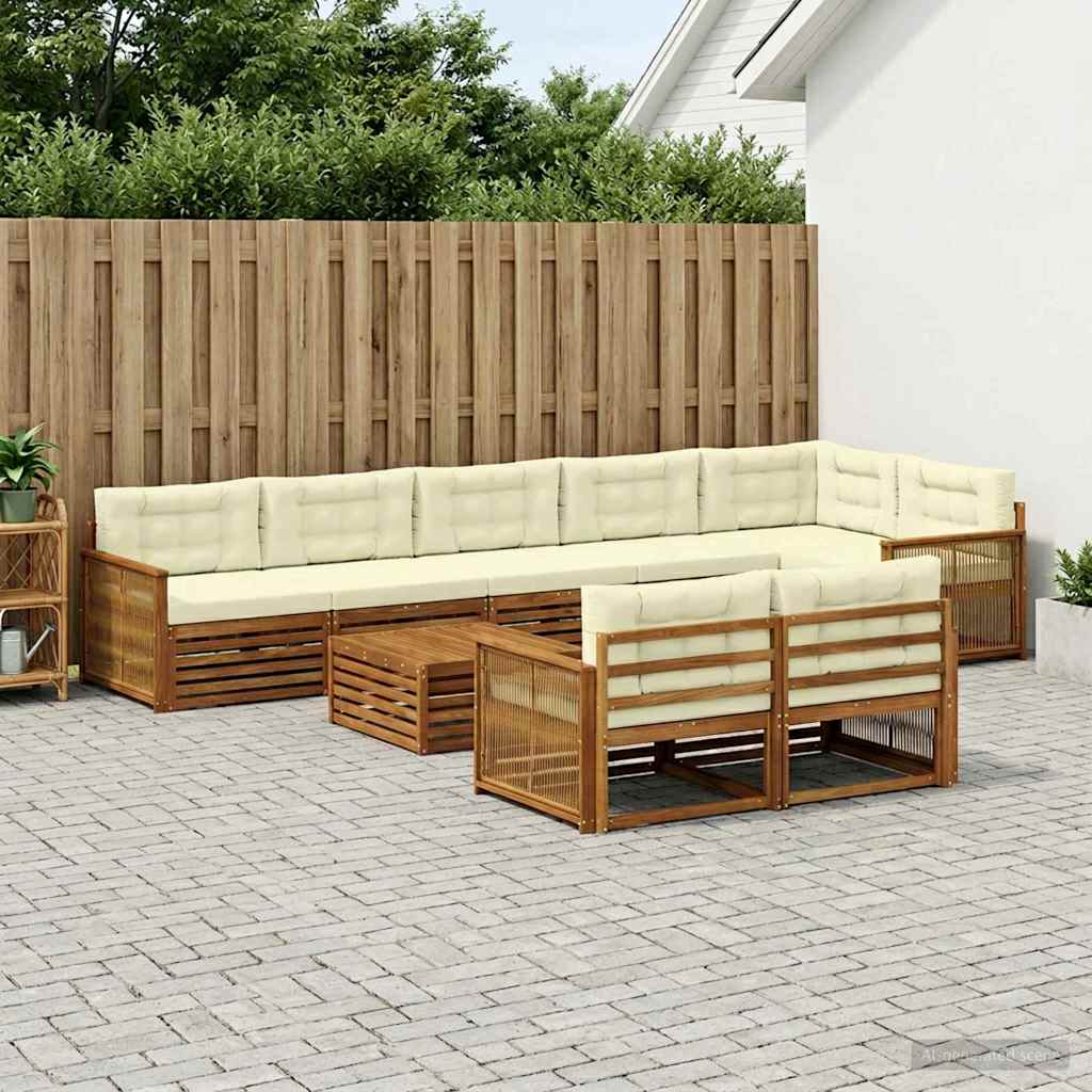 Buiten bankenset met kussen 9 pcs is nu te koop bij PeponiXL, paradijselijk wonen!