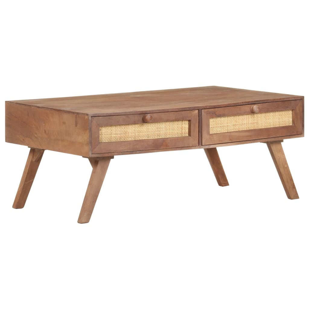 Salontafel 100x60x40 cm massief mangohout is nu te koop bij PeponiXL, paradijselijk wonen!