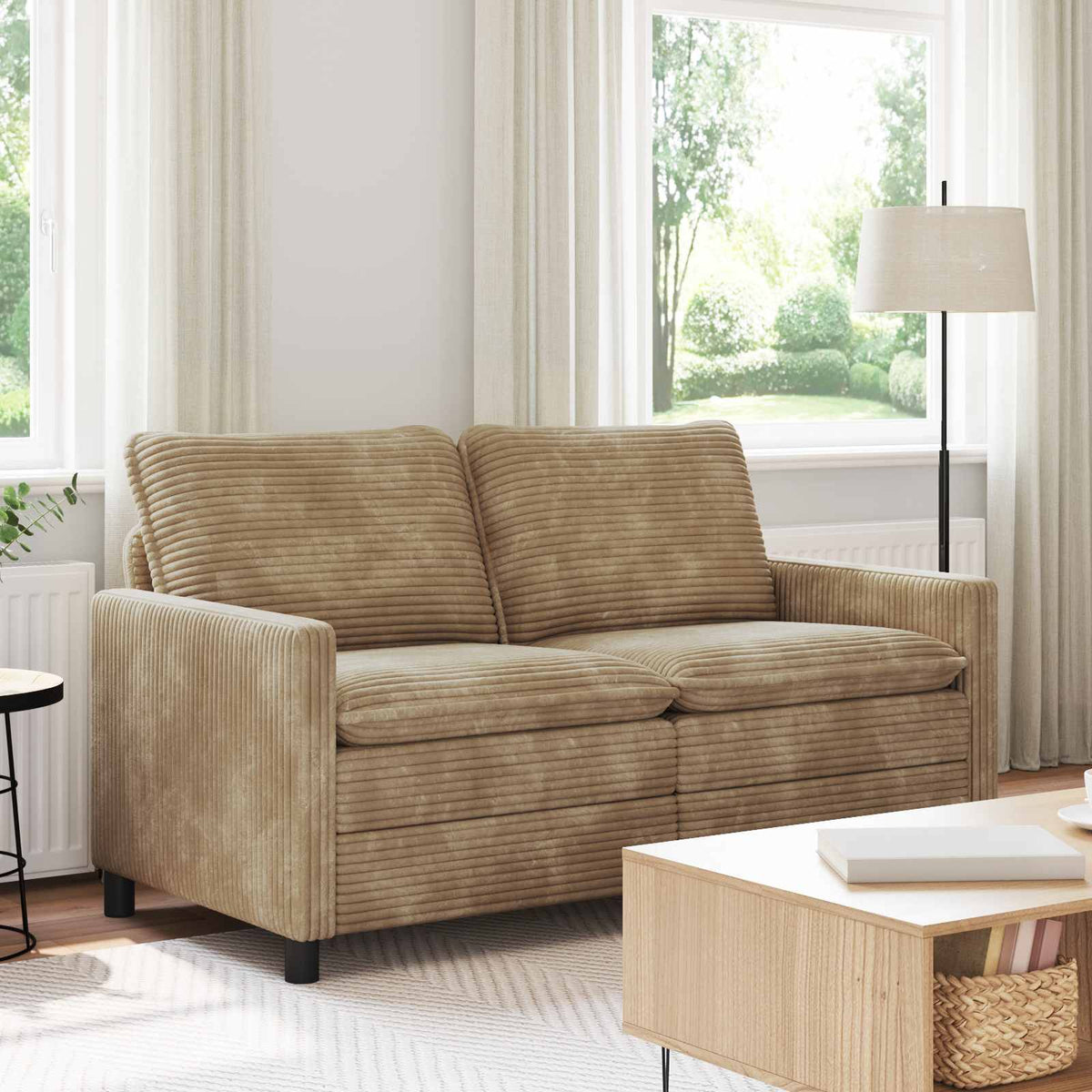 Bank Taupe 156 x 81 x 87,5 cm Polyester is nu te koop bij PeponiXL, paradijselijk wonen!