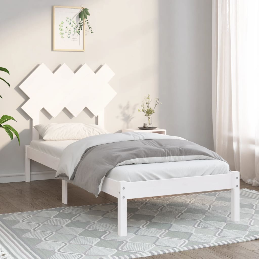 Bedframe massief hout wit 90x190 cm is nu te koop bij PeponiXL, paradijselijk wonen!