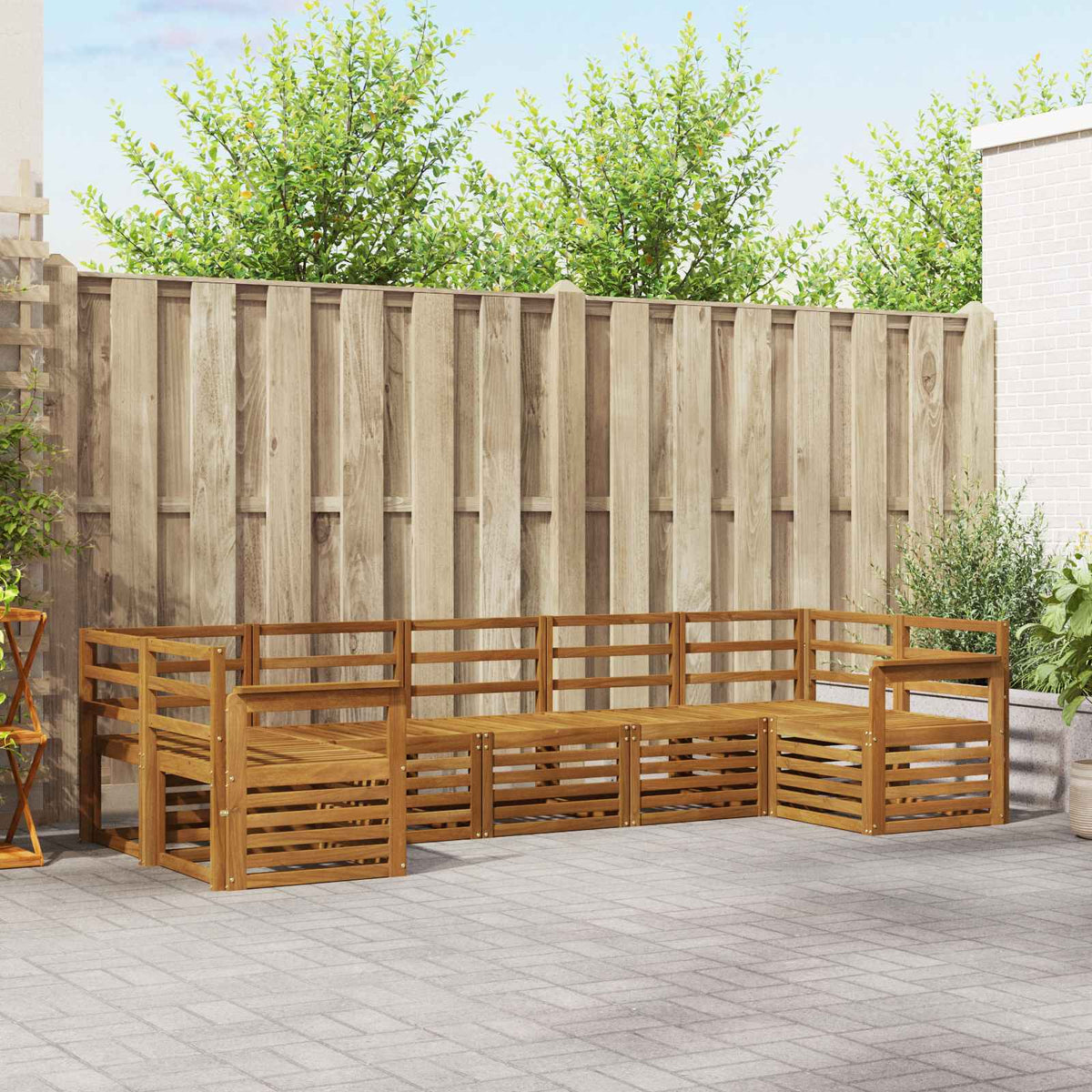 Hoekbank Set 7 pcs Naturel is nu te koop bij PeponiXL, paradijselijk wonen!