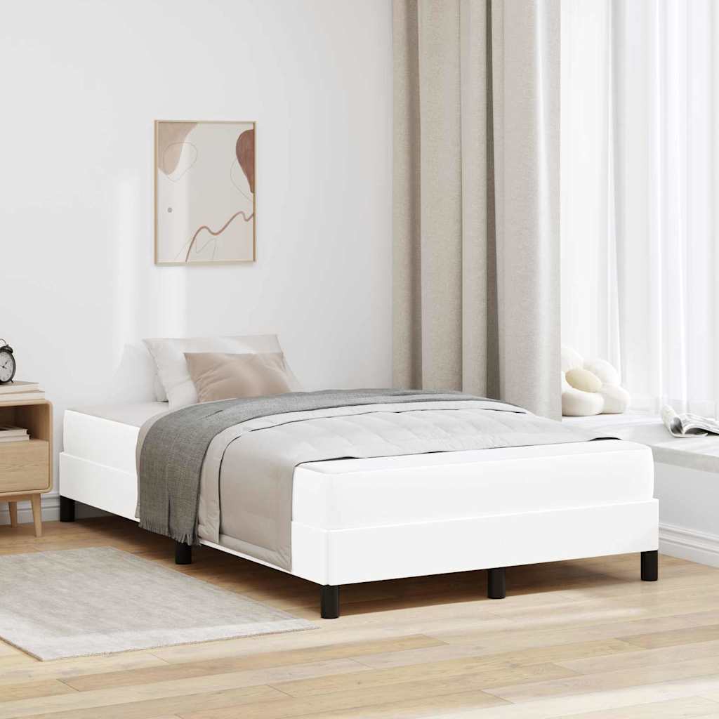 Bedframe met matras Puur Wit 120 x 200 cm Stof is nu te koop bij PeponiXL, paradijselijk wonen!