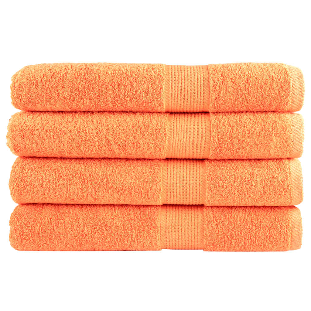 Saunadoeken SOLUND 4 st 600 g/m² 80x200 cm oranje is nu te koop bij PeponiXL, paradijselijk wonen!