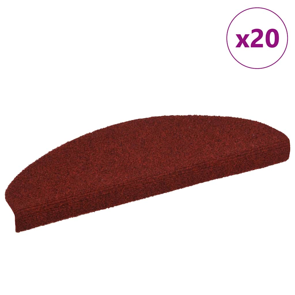 Trapmatten Zelfklevend 20 stuks 65x21x4 cm Bordeaux Rood Halfrond Groot is nu te koop bij PeponiXL, paradijselijk wonen!