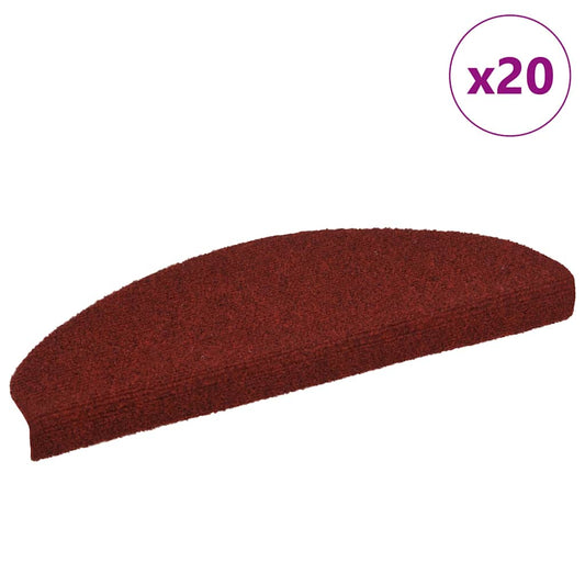 Trapmatten Zelfklevend 20 stuks 65x21x4 cm Bordeaux Rood Halfrond Groot is nu te koop bij PeponiXL, paradijselijk wonen!