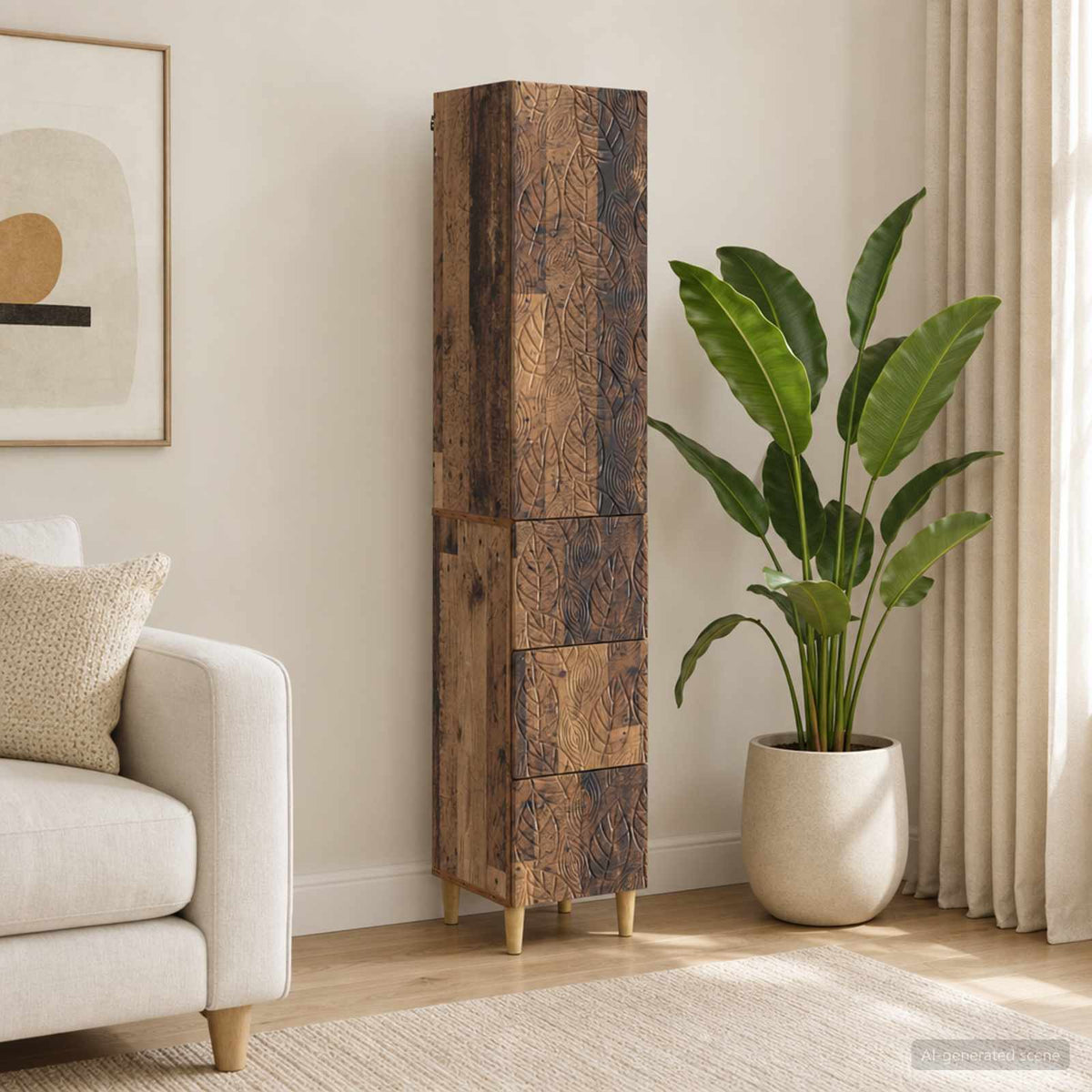 Kastenset 2 pcs Oud hout 33 x 34,5 x 90 cm Bewerkt hout is nu te koop bij PeponiXL, paradijselijk wonen!