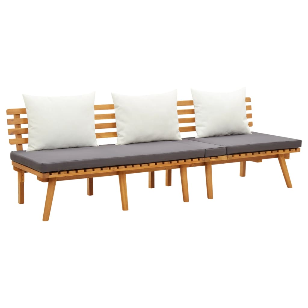 Tuinslaapbank 200x65 cm massief acaciahout is nu te koop bij PeponiXL, paradijselijk wonen!