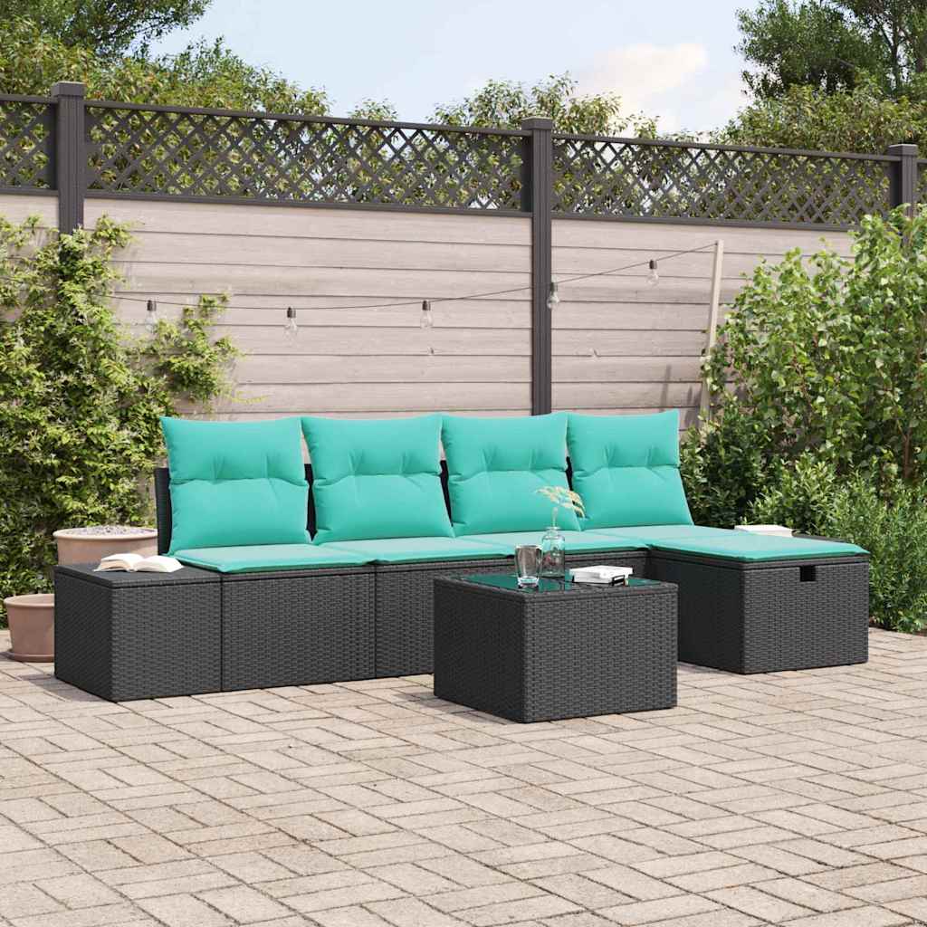Bankstel 5 st poly rattan is nu te koop bij PeponiXL, paradijselijk wonen!