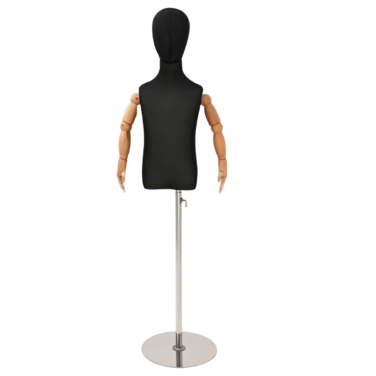 Verstelbare 120-150 cm Mannequin met Basis Uniseks PP Zwart is nu te koop bij PeponiXL, paradijselijk wonen!