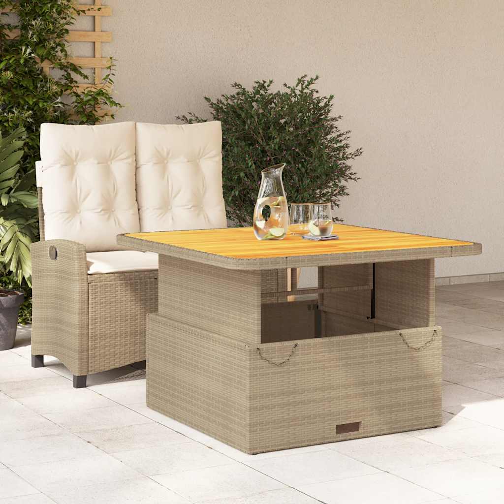2-delige Tuinset met kussens poly rattan beige is nu te koop bij PeponiXL, paradijselijk wonen!