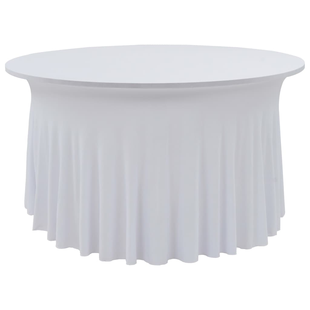 2 st Tafelhoezen stretch met rok 180x74 cm wit is nu te koop bij PeponiXL, paradijselijk wonen!