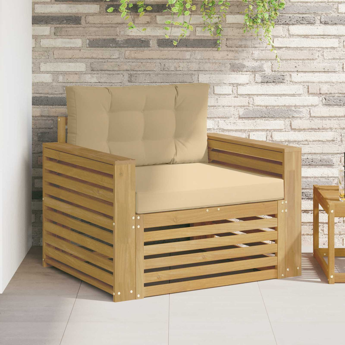 Tuinbank Polyester Wit en Beige is nu te koop bij PeponiXL, paradijselijk wonen!