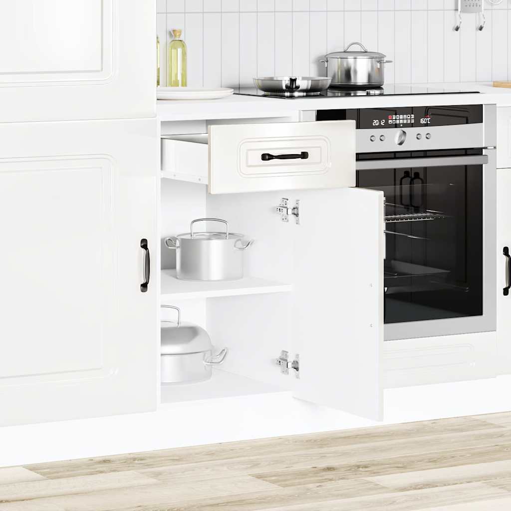 Onderkast Kalmar bewerkt hout hoogglans wit is nu te koop bij PeponiXL, paradijselijk wonen!