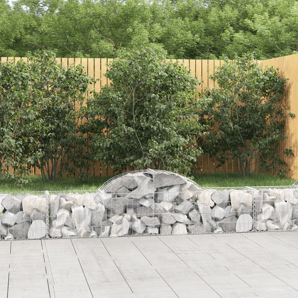 Schanskorven 15 st gewelfd 200x30x40/60 cm gegalvaniseerd ijzer is nu te koop bij PeponiXL, paradijselijk wonen!