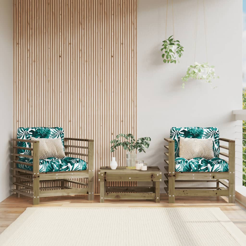 Tuinstoelen 2 st geïmpregneerd hout is nu te koop bij PeponiXL, paradijselijk wonen!