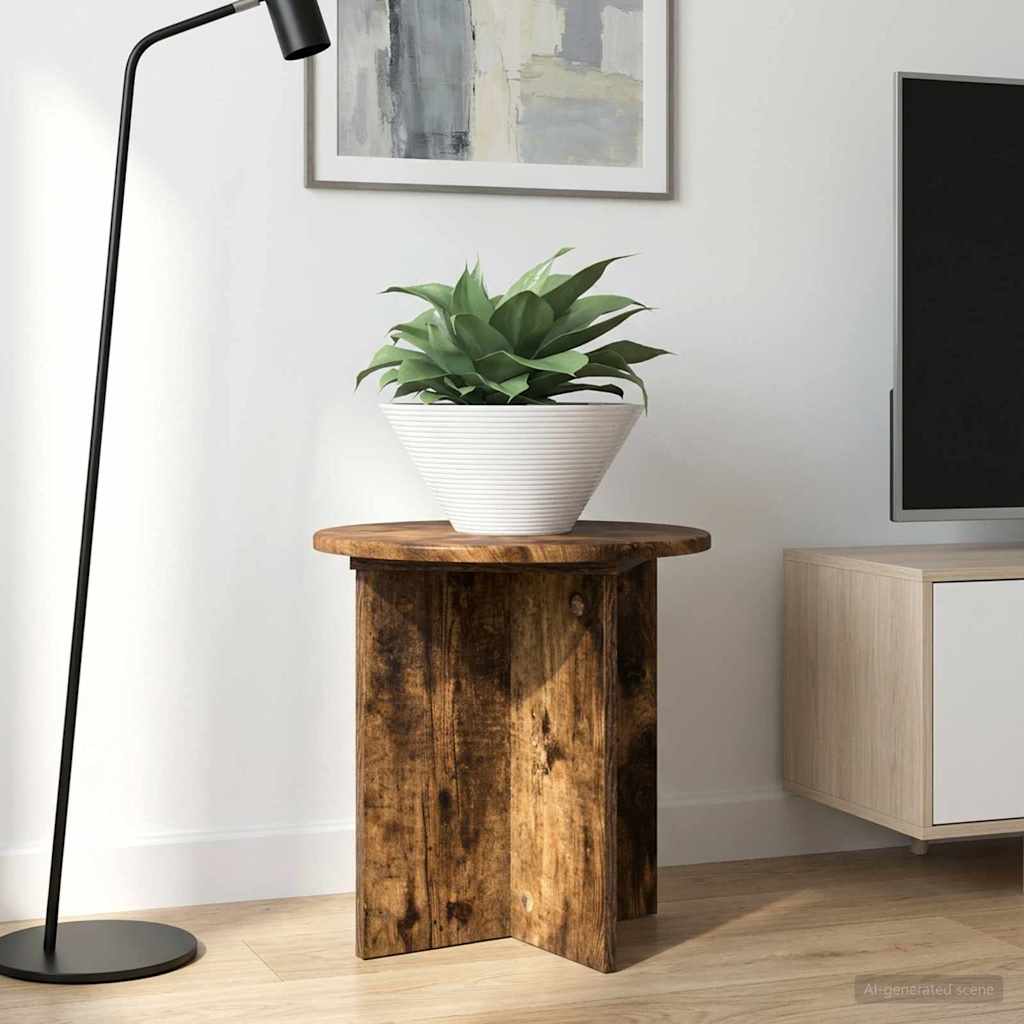 Plantenstandaard 2 pcs Gerookt eiken 40 x 40 x 40 cm is nu te koop bij PeponiXL, paradijselijk wonen!