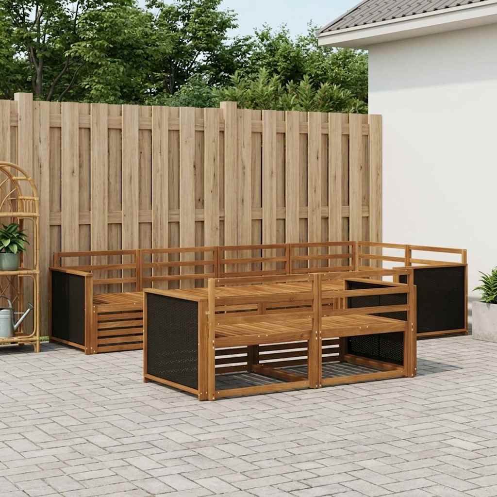 Buiten bankenset 7 pcs Naturel is nu te koop bij PeponiXL, paradijselijk wonen!