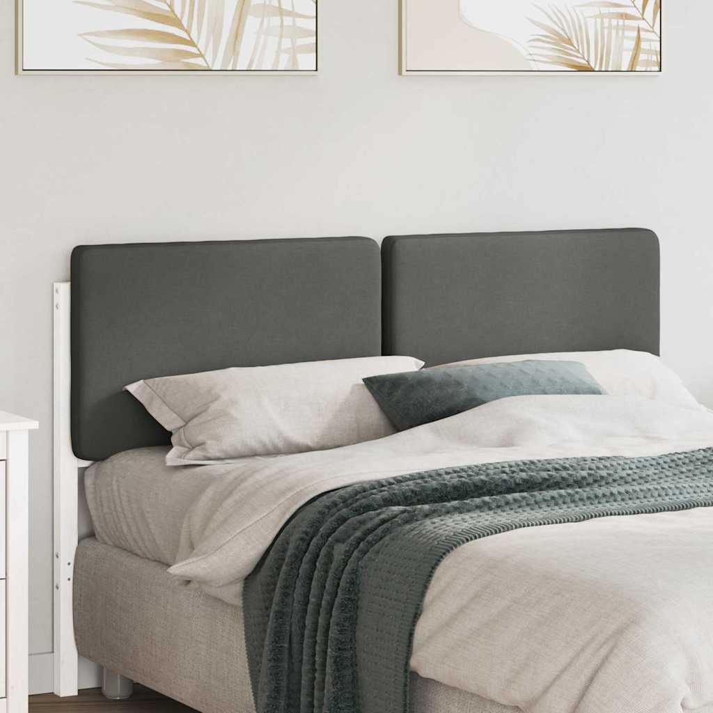 Gestoffeerd hoofdbord met hoofdeinde Wit en Lichtgrijs 135 cm is nu te koop bij PeponiXL, paradijselijk wonen!