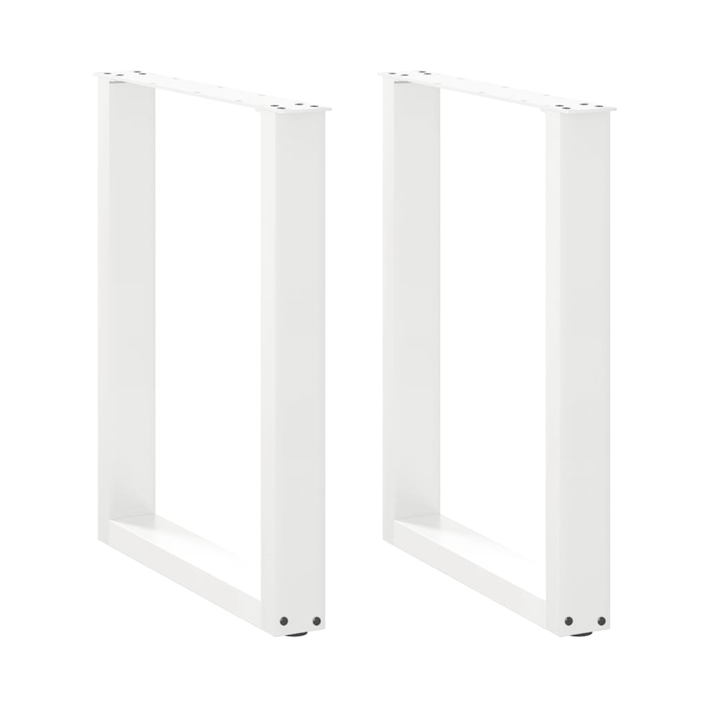 Eettafelpoten 2 st U-vormig 70x(72-73) cm staal wit is nu te koop bij PeponiXL, paradijselijk wonen!