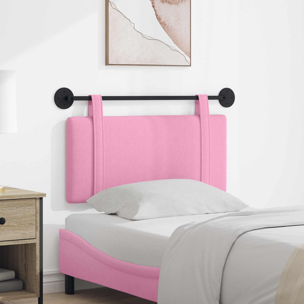 Hangend hoofdbord Roze Stof is nu te koop bij PeponiXL, paradijselijk wonen!