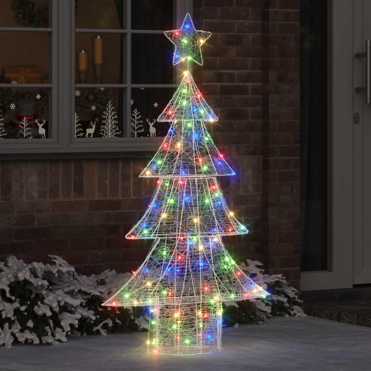 Kerstboom met 160 LED Multikleur 150 cm Acryl is nu te koop bij PeponiXL, paradijselijk wonen!
